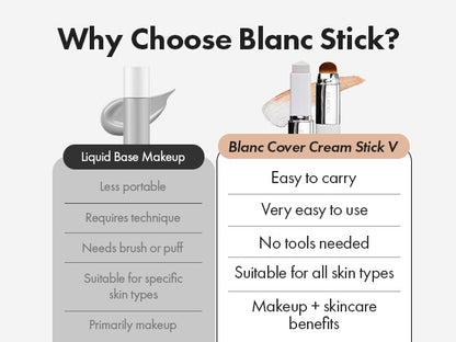 Blanc Cover Cream Stick V Foundation Removable Brush